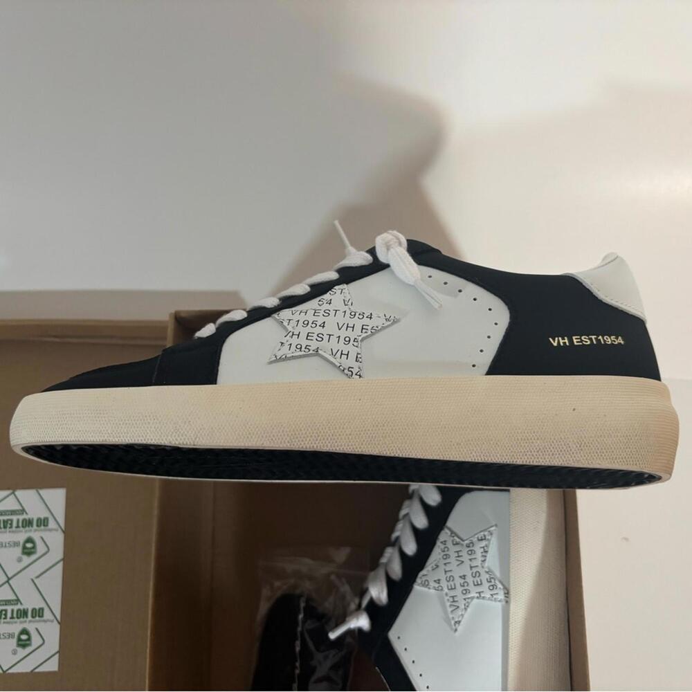 Vintage Havana Gala Sneakers White Black Multi Star Design Size 8 Women’s - Picture 7 of 11